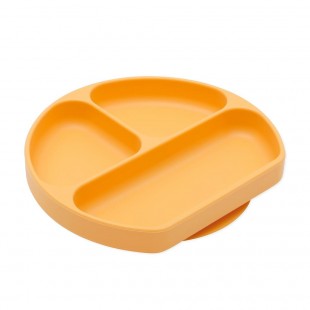 Bumkins 儿童餐盘分格吸盘碗 - 容量大 吸力大 - 橙色